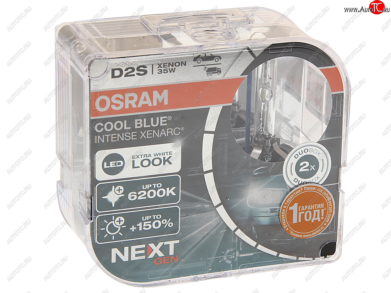 10 799 р. Лампа ксеноновая D2S 35W P32d-2 +150% 6200K 85V 3200лм бокс (2шт.) Cool Blue Intense NextGen OSRAM OSRAM 66240cbn-hcb OSRAM 66240cbn-hcb  с доставкой в г. Кемерово