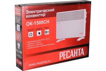 4 199 р. Конвектор 1.50кВт (15кв.м) напольныйнастенный белый РЕСАНТА РЕСАНТА 67420  с доставкой в г. Кемерово. Увеличить фотографию 9