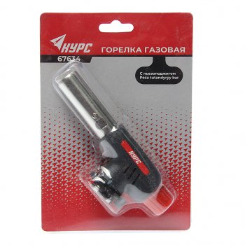 699 р. Горелка газовая под цанговый баллон с пьезоподжигом КУРС КУРС 67634  с доставкой в г. Кемерово. Увеличить фотографию 2
