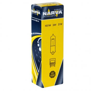 399 р. Лампа 24V H21W BAY9s Halogen Miniature NARVA NARVA 681963000  с доставкой в г. Кемерово. Увеличить фотографию 1