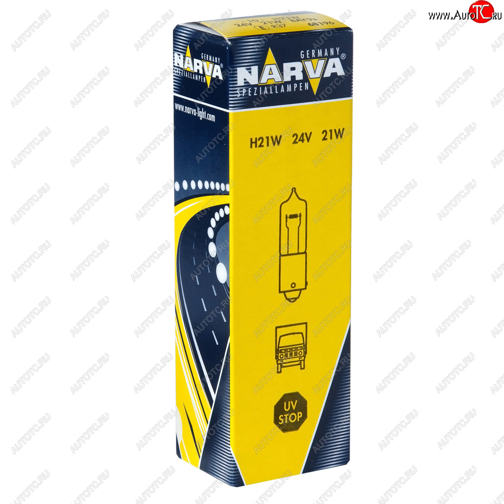 399 р. Лампа 24V H21W BAY9s Halogen Miniature NARVA NARVA 681963000  с доставкой в г. Кемерово