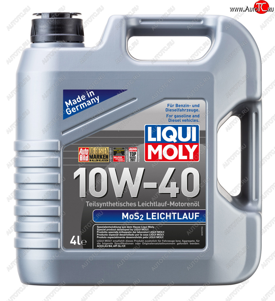 6 349 р. Масло моторное MoS2 LEICHTLAUF 10W40 псинт.4л LIQUI MOLY LIQUI MOLY 6948  с доставкой в г. Кемерово