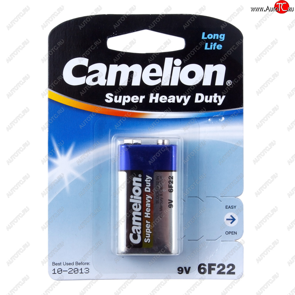 120 р. Батарейка KRONA 6F22 9V блистер 1шт. Saline CAMELION CAMELION 6f22-sp1g  с доставкой в г. Кемерово