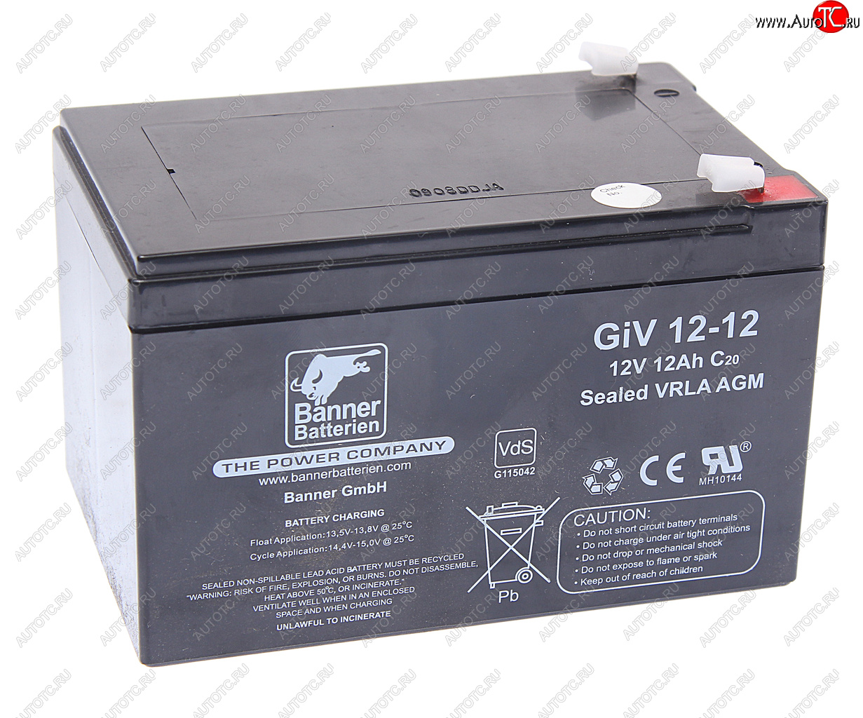 4 999 р. Аккумулятор BANNER GIV 12Ач BANNER 6ст12 giv 12-12  с доставкой в г. Кемерово