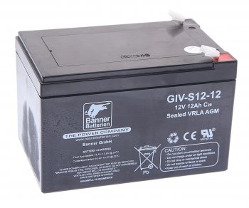 5 099 р. Аккумулятор BANNER GIV-S 12А/ч BANNER 6ст12 giv-s 12-12 BANNER 6ст12 giv-s 12-12  с доставкой в г. Кемерово. Увеличить фотографию 1