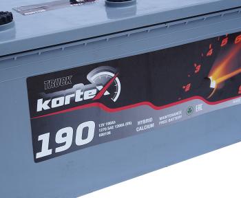 28 449 р. Аккумулятор KORTEX TRUCK 190Ач обратная полярность KORTEX 6ст190(3) 690108  с доставкой в г. Кемерово. Увеличить фотографию 2
