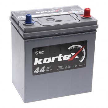 8 999 р. Аккумулятор KORTEX SILVER Dynamic ASIA 44Ач обратная полярность KORTEX 6ст44(0) smf544126 (b19)  с доставкой в г. Кемерово. Увеличить фотографию 1
