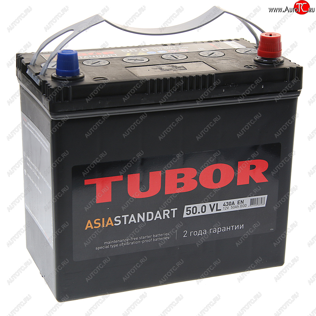 7 699 р. Аккумулятор TUBOR Asia Standart 50Ач обратная полярность TUBOR 6ст50(0) b24l  с доставкой в г. Кемерово