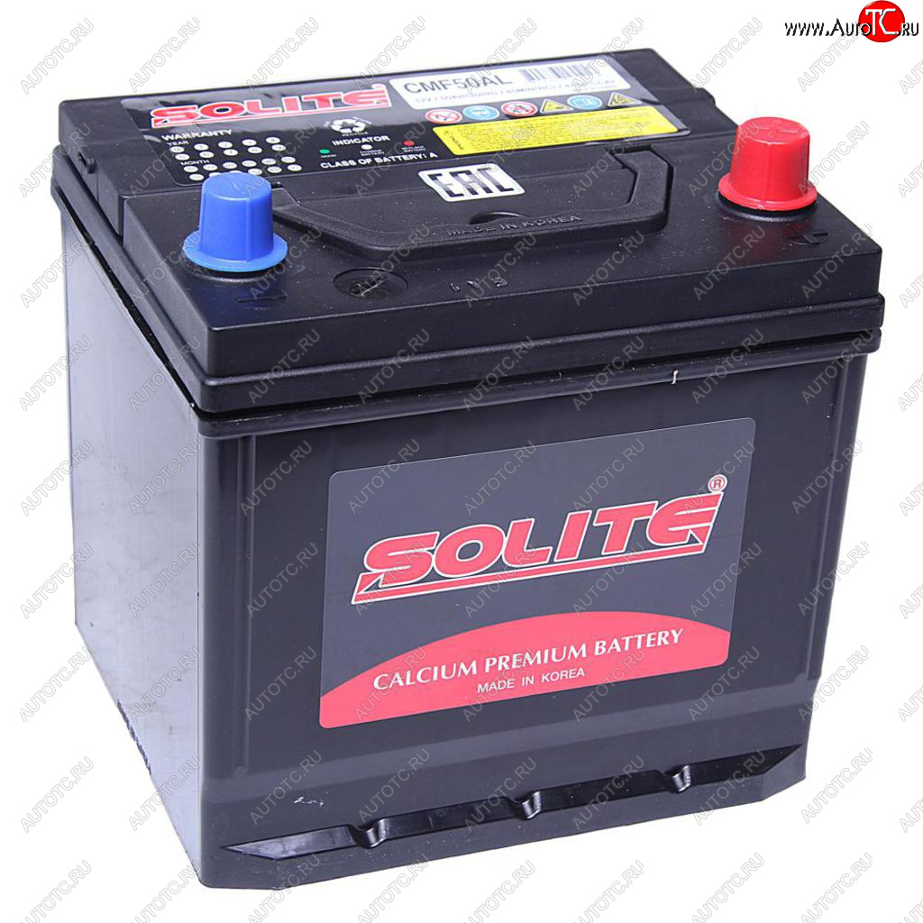 9 999 р. Аккумулятор SOLITE 50Ач обратная полярность (куб) SOLITE 6ст50(0) cmf50al  с доставкой в г. Кемерово