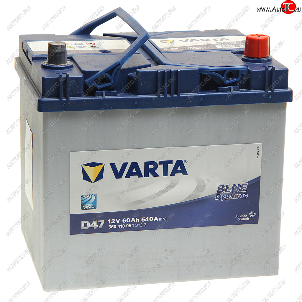 13 749 р. Аккумулятор VARTA Blue Dynamic 60Ач обратная полярность VARTA 6ст60(0) d47  с доставкой в г. Кемерово