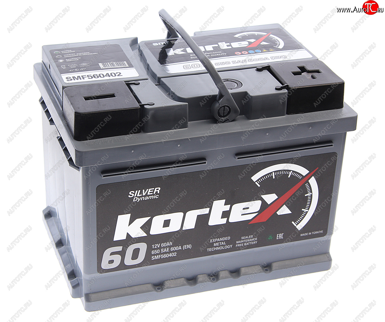 10 749 р. Аккумулятор KORTEX SILVER Dynamic 60Ач обратная полярность, низкий KORTEX 6ст60(0) smf560402  с доставкой в г. Кемерово