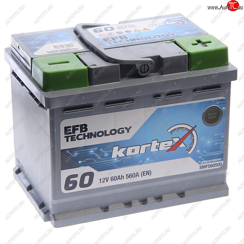 13 499 р. Аккумулятор KORTEX EFB 60Ач обратная полярность KORTEX 6ст60(0) smf560500  с доставкой в г. Кемерово