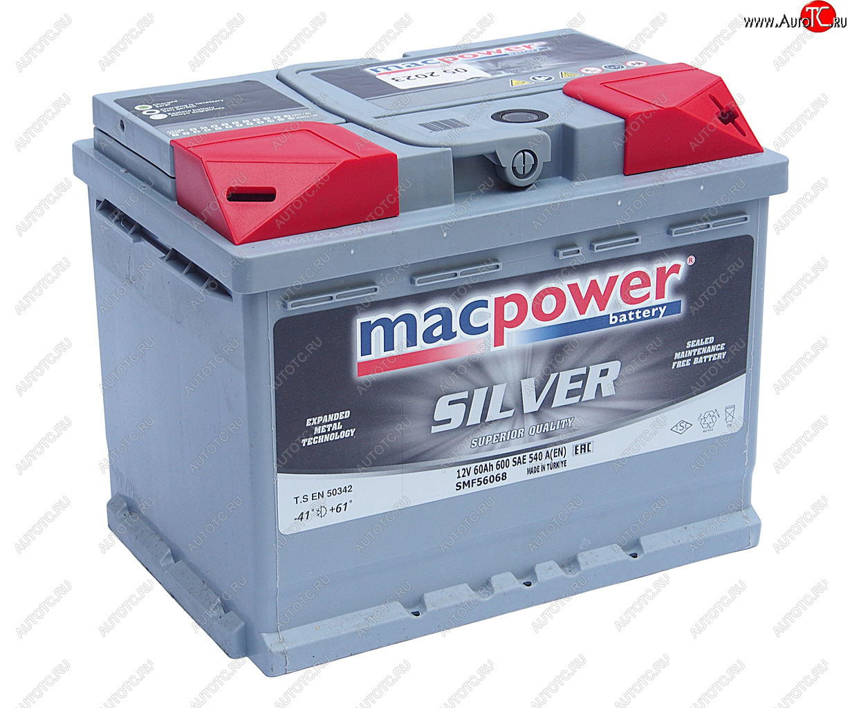 9 499 р. Аккумулятор MACPOWER 60Ач обратная полярность MACPOWER 6ст60(0) smf56068  с доставкой в г. Кемерово