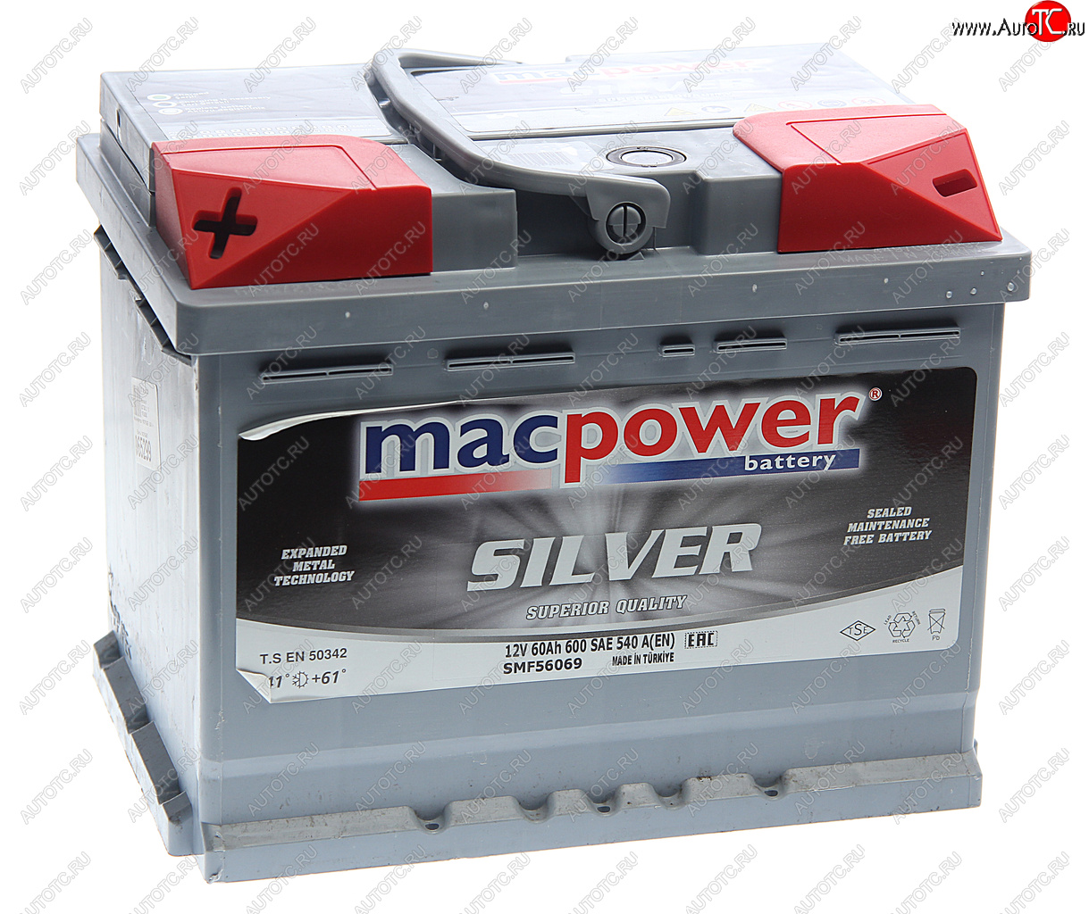 9 499 р. Аккумулятор MACPOWER 60Ач MACPOWER 6ст60(1) smf56069  с доставкой в г. Кемерово