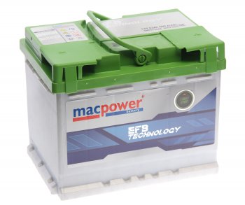 13 949 р. Аккумулятор MACPOWER EFB 63Ач обратная полярность MACPOWER 6ст63(0) smf572148  с доставкой в г. Кемерово. Увеличить фотографию 1