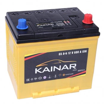 8 649 р. Аккумулятор KAINAR Asia 65Ач обратная полярность KAINAR 6ст65(0) 75d23l(88d23l)  с доставкой в г. Кемерово. Увеличить фотографию 1
