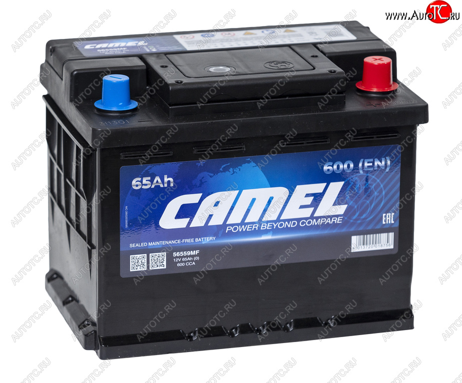 8 199 р. Аккумулятор CAMEL 65Ач обратная полярность CAMEL 6ст65(0) l2  с доставкой в г. Кемерово