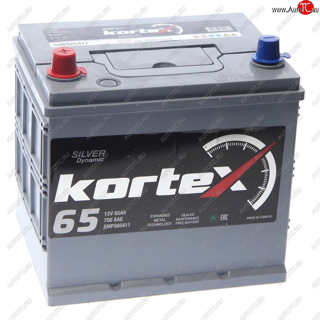 11 649 р. Аккумулятор KORTEX SILVER Dynamic ASIA 65Ач KORTEX 6ст65(1) smf565411 (d23)  с доставкой в г. Кемерово