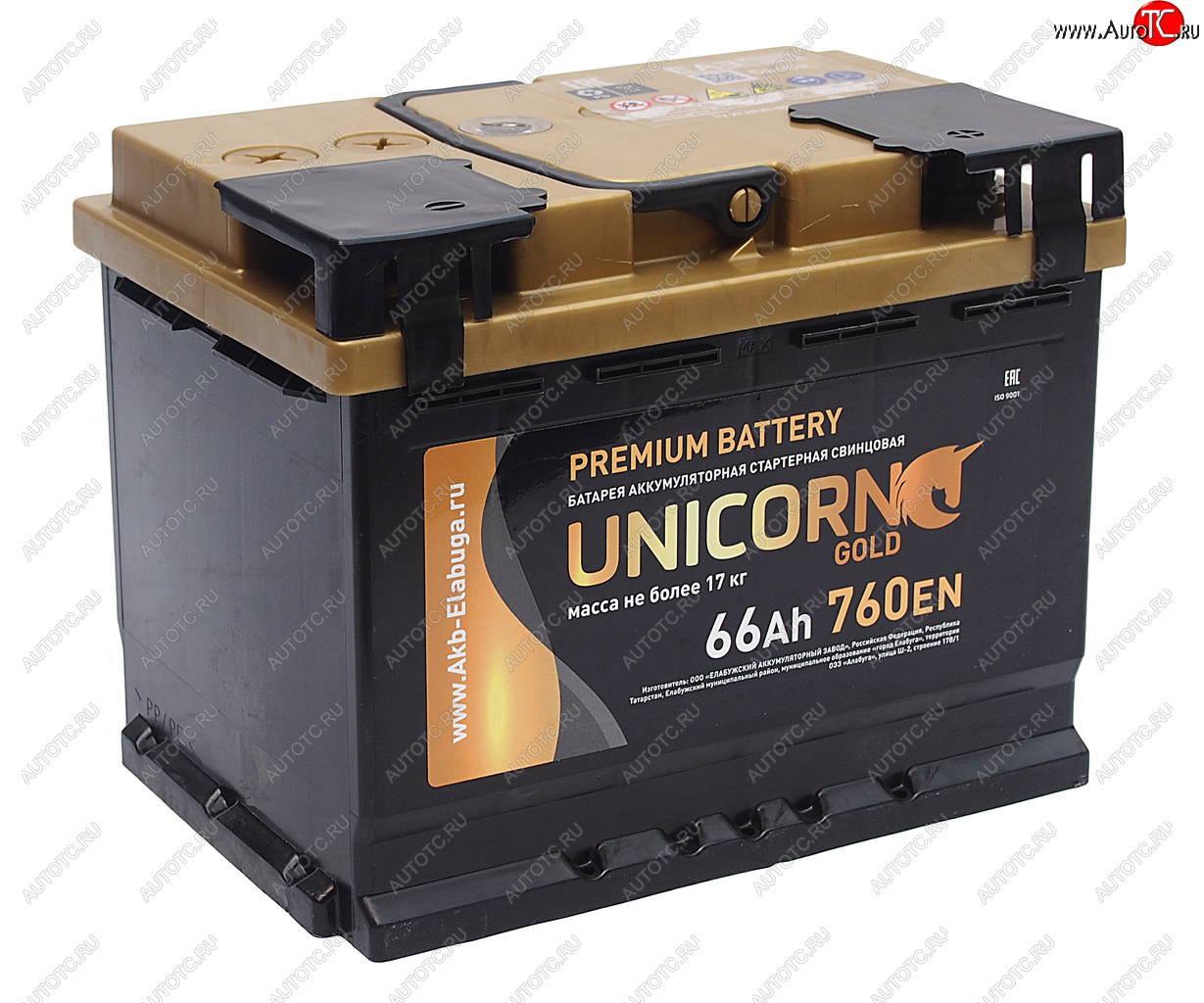 10 399 р. Аккумулятор UNICORN Gold 66Ач обратная полярность UNICORN 6ст66(0)  с доставкой в г. Кемерово