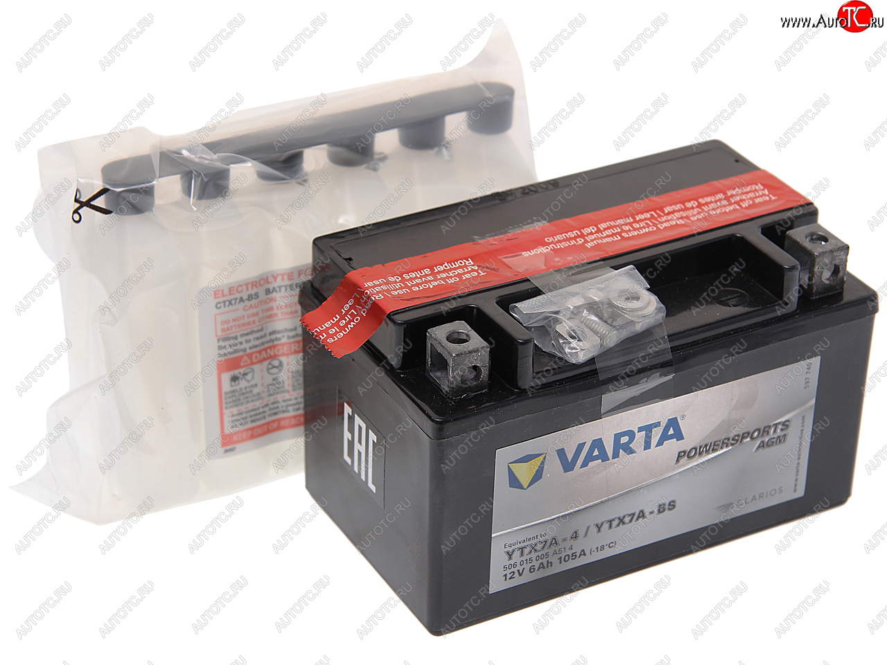 4 199 р. Аккумулятор VARTA MOTO AGM 6Ач VARTA 6ст6 ytx7a-4(bs)  с доставкой в г. Кемерово