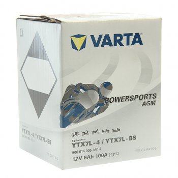4 199 р. Аккумулятор VARTA MOTO AGM 6Ач VARTA 6ст6 ytx7l-4(bs)  с доставкой в г. Кемерово. Увеличить фотографию 2