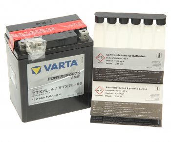 4 199 р. Аккумулятор VARTA MOTO AGM 6Ач VARTA 6ст6 ytx7l-4(bs)  с доставкой в г. Кемерово. Увеличить фотографию 1