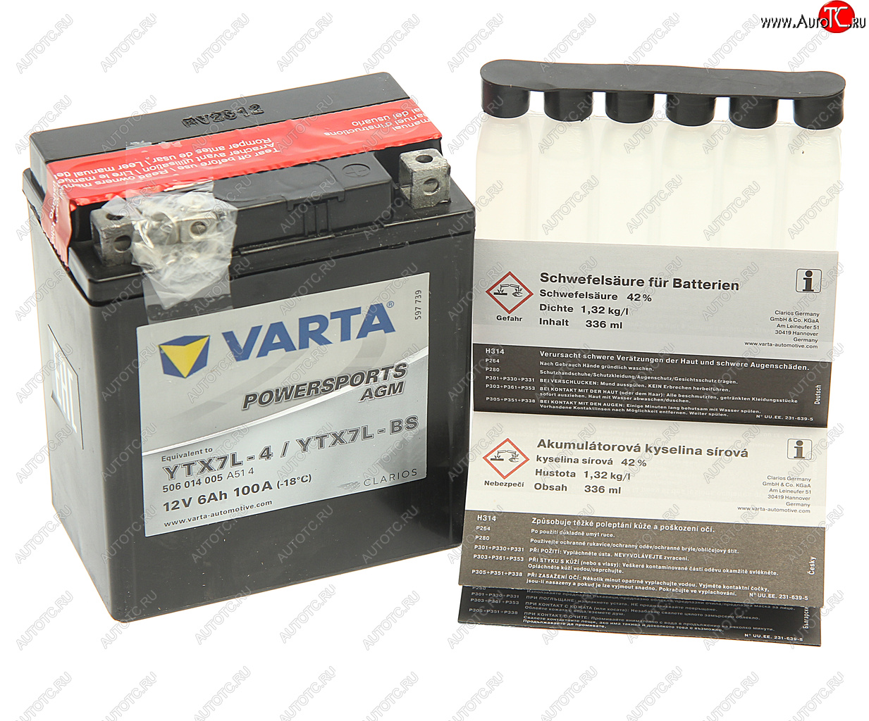 4 199 р. Аккумулятор VARTA MOTO AGM 6Ач VARTA 6ст6 ytx7l-4(bs)  с доставкой в г. Кемерово