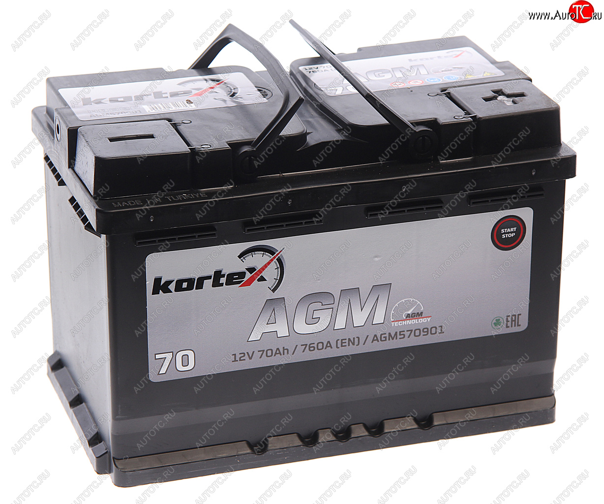 23 399 р. Аккумулятор KORTEX AGM 70Ач обратная полярность KORTEX 6ст70(0) agm570901  с доставкой в г. Кемерово