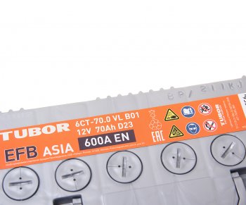 10 999 р. Аккумулятор TUBOR Asia Silver 70Ач обратная полярность TUBOR 6ст70(0) d23l  с доставкой в г. Кемерово. Увеличить фотографию 2