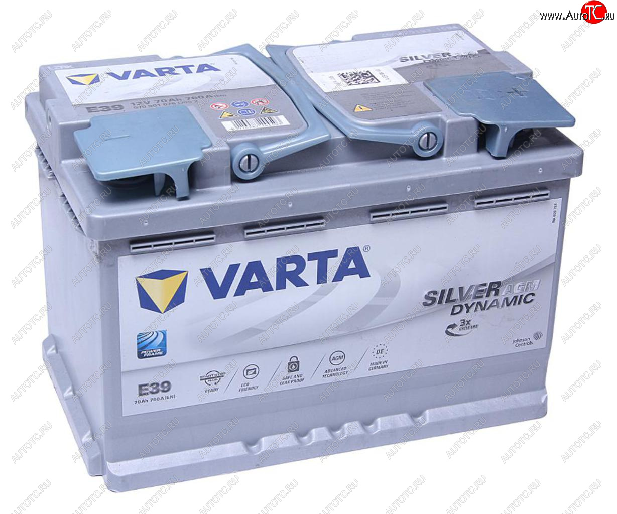 28 799 р. Аккумулятор VARTA Silver Dynamic AGM 70Ач обратная полярность VARTA 6ст70(0) e39 (a7)  с доставкой в г. Кемерово