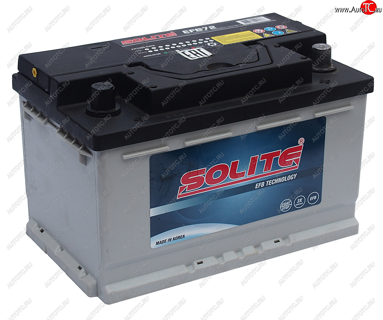13 499 р. Аккумулятор SOLITE EFB 72А/ч обратная полярность,низкий SOLITE 6ст72(0) efb72 SOLITE 6ст72(0) efb72  с доставкой в г. Кемерово