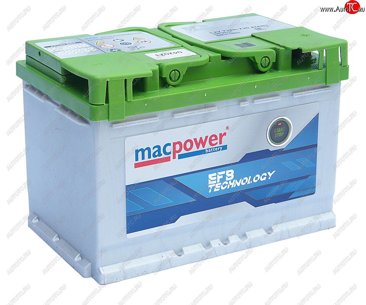 15 599 р. Аккумулятор MACPOWER EFB 72Ач обратная полярность MACPOWER 6ст72(0) smf54523  с доставкой в г. Кемерово