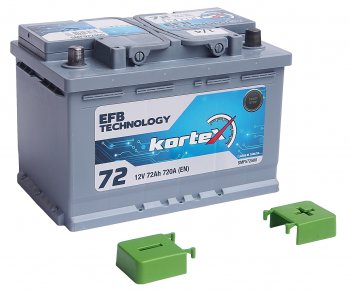 15 899 р. Аккумулятор KORTEX EFB 72Ач обратная полярность KORTEX 6ст72(0) smf572500  с доставкой в г. Кемерово. Увеличить фотографию 3