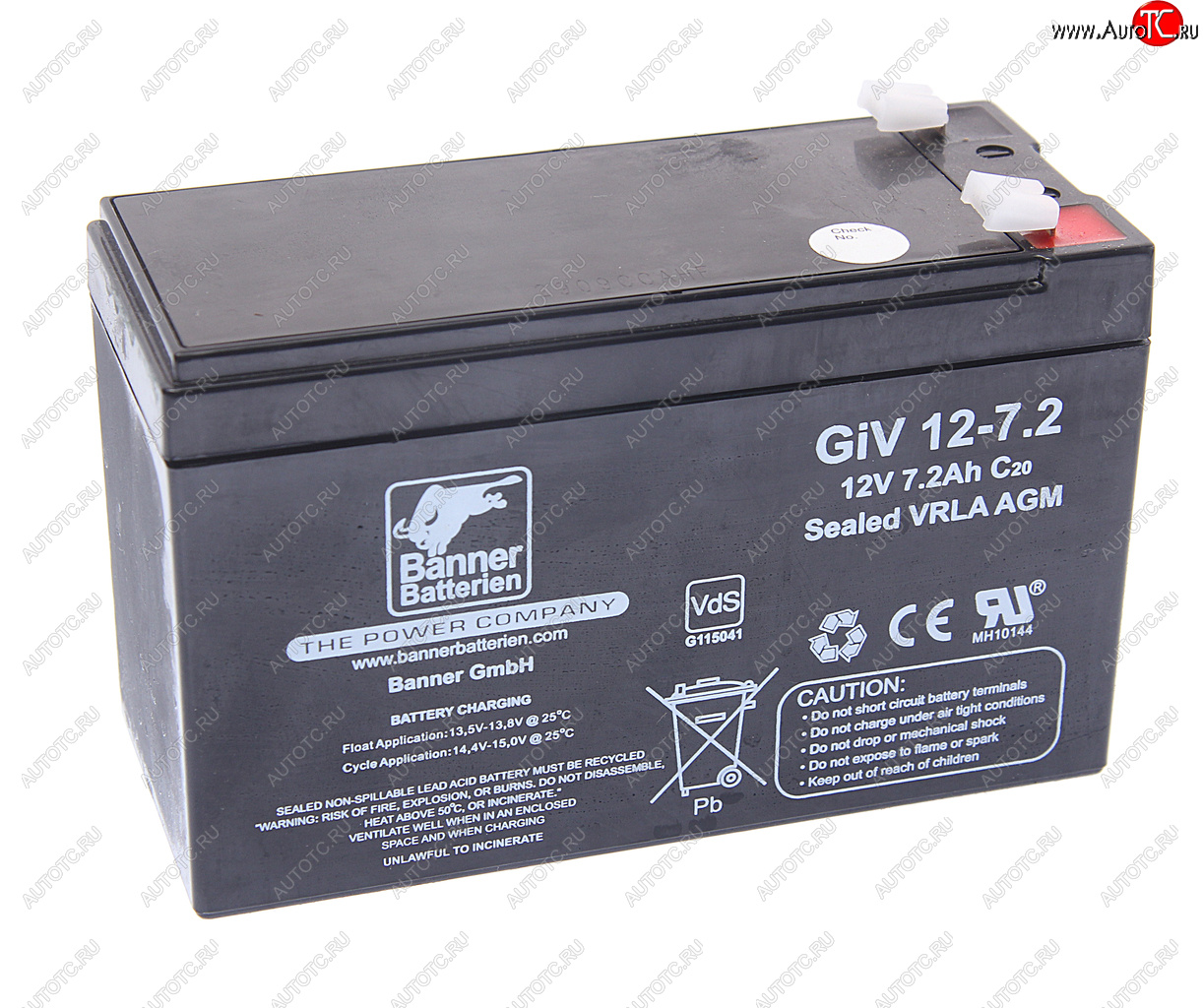 3 599 р. Аккумулятор BANNER GIV 7.2Ач BANNER 6ст7,2 giv 12-7,2  с доставкой в г. Кемерово