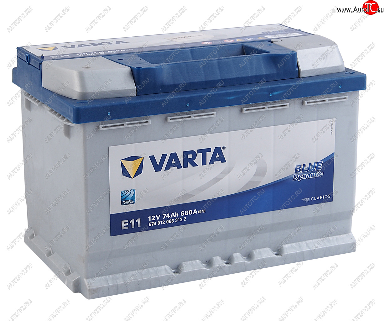 16 749 р. Аккумулятор VARTA Blue Dynamic 74Ач обратная полярность VARTA 6ст74(0) е11  с доставкой в г. Кемерово