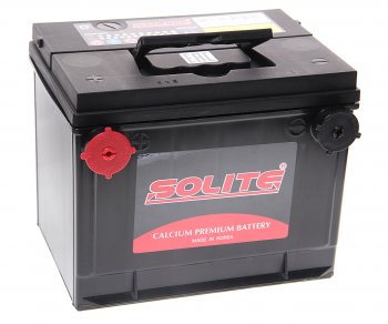 13 999 р. Аккумулятор SOLITE 75Ач боковые клеммы SOLITE 6ст75(1) cmf 75-650  с доставкой в г. Кемерово. Увеличить фотографию 1