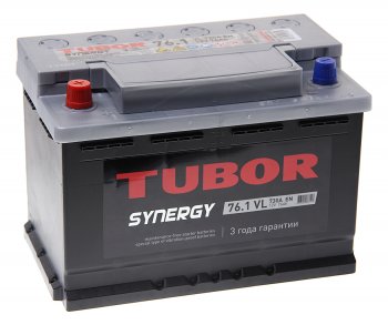 12 399 р. Аккумулятор TUBOR Synergy 76Ач TUBOR 6ст76(1)  с доставкой в г. Кемерово. Увеличить фотографию 1