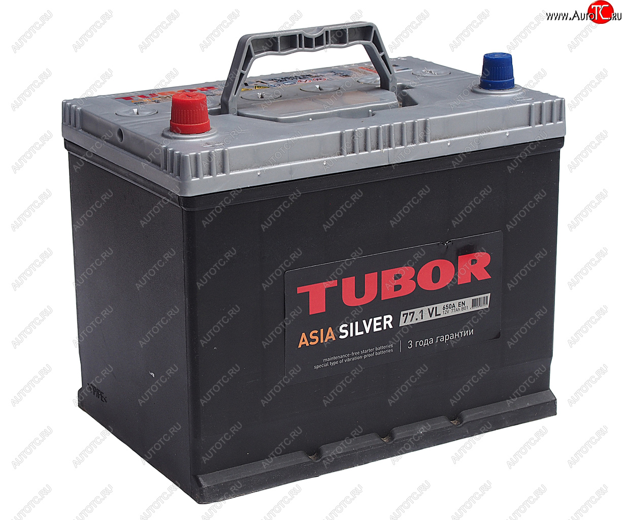 12 349 р. Аккумулятор TUBOR Asia Silver 77Ач TUBOR 6ст77(1) d26r  с доставкой в г. Кемерово