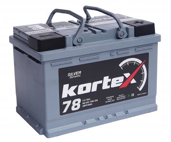 13 399 р. Аккумулятор KORTEX SILVER Dynamic 78Ач обратная полярность KORTEX 6ст78(0) smf578400  с доставкой в г. Кемерово. Увеличить фотографию 1
