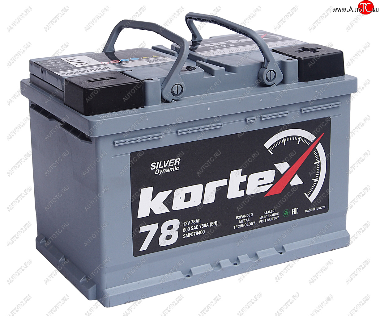 13 399 р. Аккумулятор KORTEX SILVER Dynamic 78Ач обратная полярность KORTEX 6ст78(0) smf578400  с доставкой в г. Кемерово
