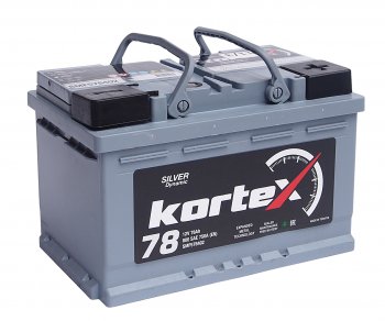 13 399 р. Аккумулятор KORTEX SILVER Dynamic 78Ач обратная полярность, низкий KORTEX 6ст78(0) smf578402  с доставкой в г. Кемерово. Увеличить фотографию 1