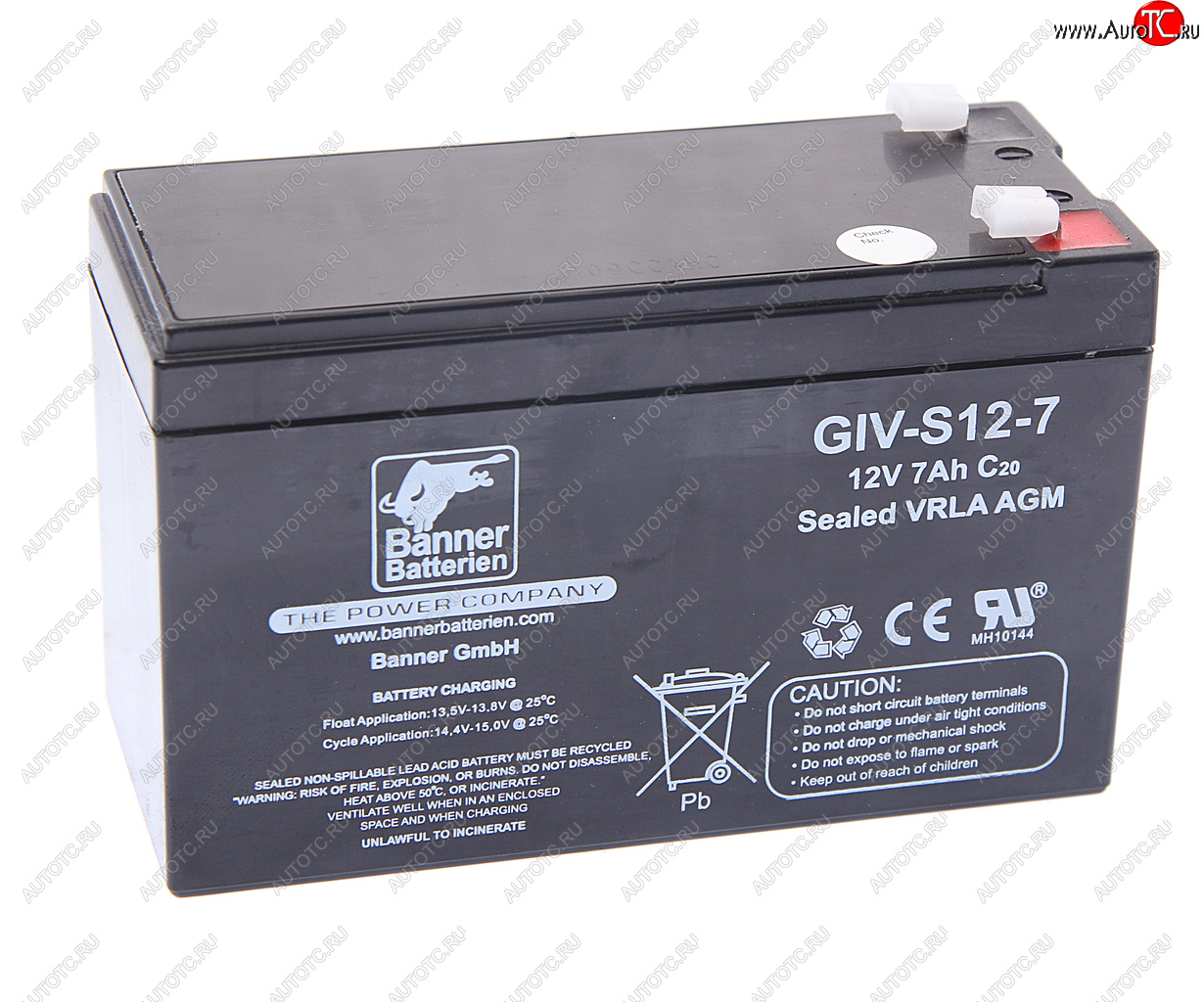 2 579 р. Аккумулятор BANNER GIV-S 7Ач BANNER 6ст7 giv-s 12-7  с доставкой в г. Кемерово