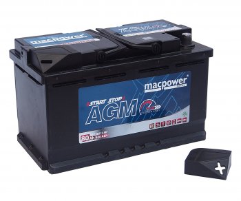 25 999 р. Аккумулятор MACPOWER AGM 80Ач обратная полярность MACPOWER 6ст80(0) 80agm58515  с доставкой в г. Кемерово. Увеличить фотографию 2