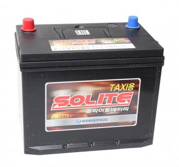 13 599 р. Аккумулятор SOLITE 80Ач обратная полярность SOLITE 6ст80(0) 90d26l taxi 80l  с доставкой в г. Кемерово. Увеличить фотографию 1