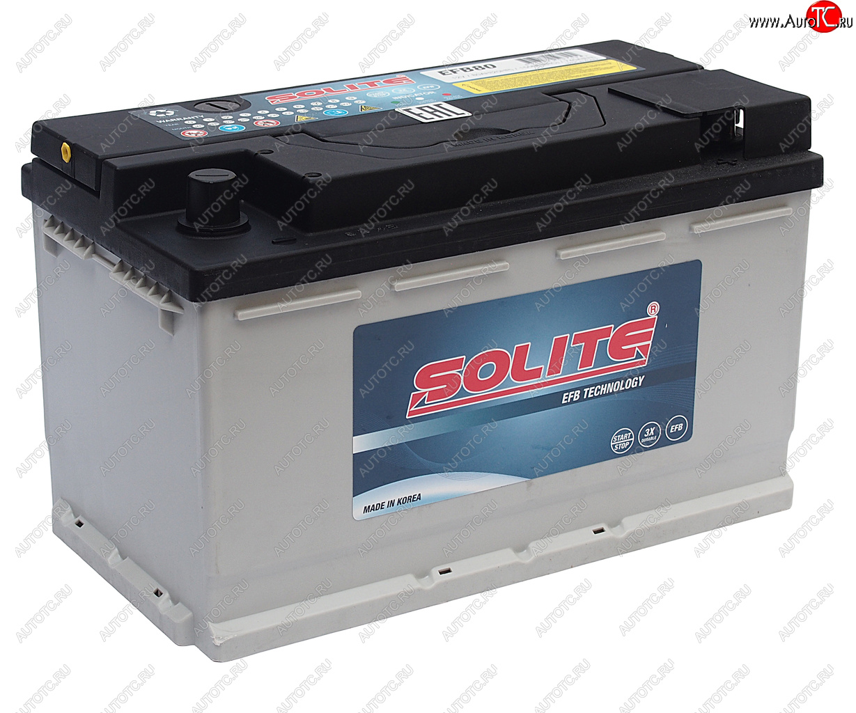 19 999 р. Аккумулятор SOLITE EFB 80Ач обратная полярность SOLITE 6ст80(0) efb80  с доставкой в г. Кемерово