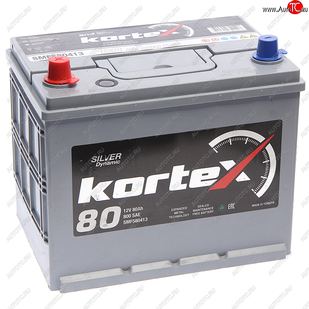 13 549 р. Аккумулятор KORTEX SILVER Dynamic ASIA 80Ач KORTEX 6ст80(1) smf580413 (d26)  с доставкой в г. Кемерово