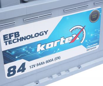 17 999 р. Аккумулятор KORTEX EFB 84Ач обратная полярность KORTEX 6ст84(0) smf584500  с доставкой в г. Кемерово. Увеличить фотографию 2