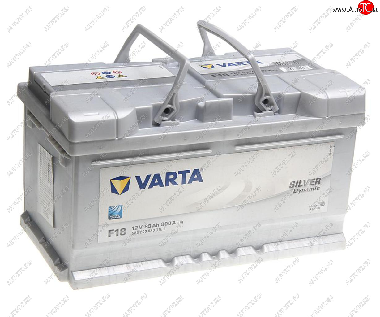 19 349 р. Аккумулятор VARTA Silver Dynamic 85Ач обратная полярность, низкий VARTA 6ст85(0) f18  с доставкой в г. Кемерово