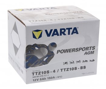 6 949 р. Аккумулятор VARTA MOTO AGM 8Ач VARTA 6ст8 ttz10s-4(bs)  с доставкой в г. Кемерово. Увеличить фотографию 2