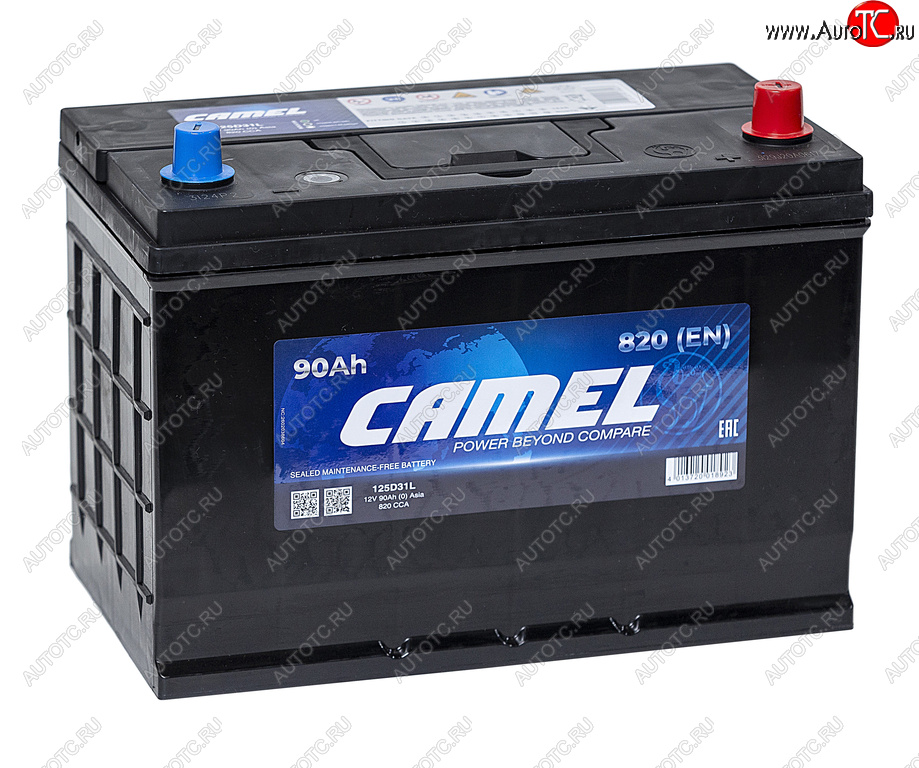 10 749 р. Аккумулятор CAMEL Asia 90Ач обратная полярность CAMEL 6ст90(0) 125d31l  с доставкой в г. Кемерово